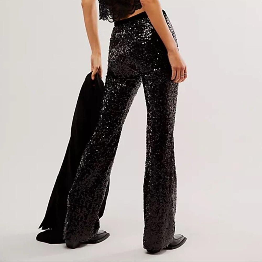loveshackfancy journee black pants NWT